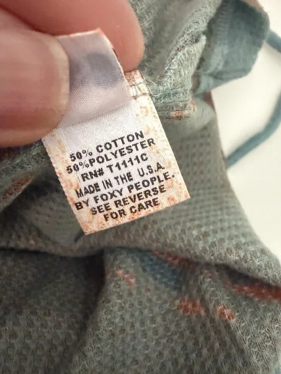 Butterfly Dropout Hoodie Top Small Boho Colorful Graphic V-Neck Pullover Mermaid - Picture 3 of 9